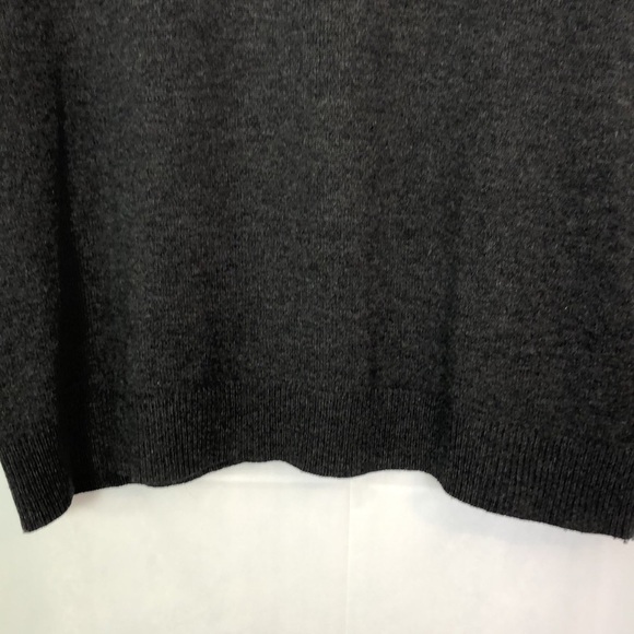 LL Bean Mens XL Regular Black/Gray V-Neck Pullover Vest 100% Lambs Wool - Picture 6 of 10